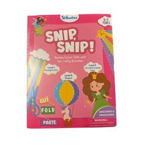 Skillmatics Scissor Skills Activity Book - Snip Snip Unicorns & Princesses New